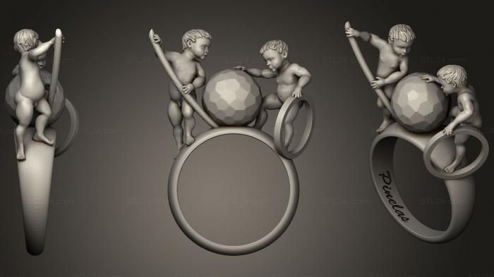 Ювелирные перстни и кольца (Кольцо Меланхолии, JVLRP_0448) 3D модель для ЧПУ станка